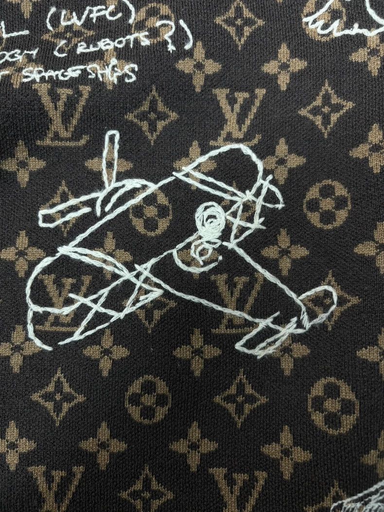 Louis Vuitton Louis Vuitton Brown Embroidered Graphic Sweatshirt-yf Size US M / EU 48-50 / 2 - 4 Thumbnail