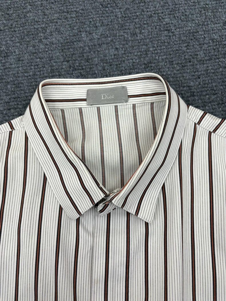 Dior Dior Embroidered Striped Shirt in Excellent Condition-yf Size US M / EU 48-50 / 2 - 3 Thumbnail