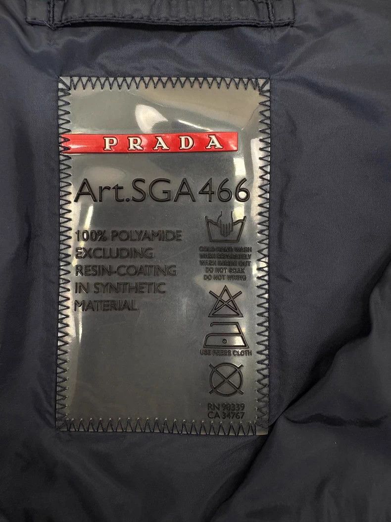 Prada Prada Navy Triangular Logo Hooded Jacket-yf Size US L / EU 52-54 / 3 - 5 Thumbnail