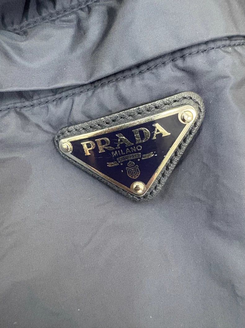 Prada Prada Navy Triangular Logo Hooded Jacket-yf Size US L / EU 52-54 / 3 - 3 Thumbnail