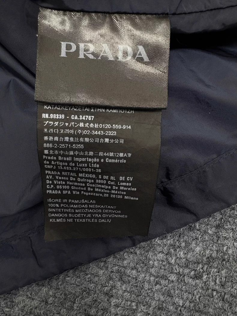 Prada Prada Navy Triangular Logo Hooded Jacket-yf Size US L / EU 52-54 / 3 - 6 Thumbnail