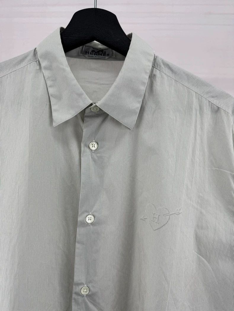 Hermes Hermes Heart Stripe Long Sleeve Shirt-yf Size US L / EU 52-54 / 3 - 3 Thumbnail