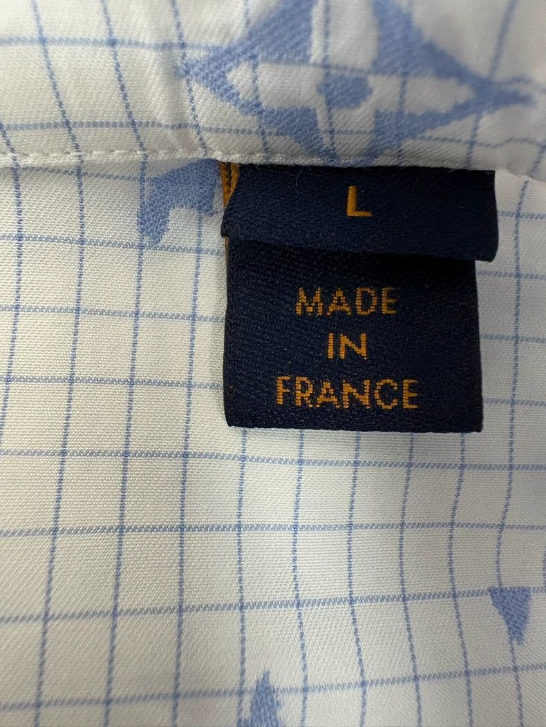 Louis Vuitton Louis Vuitton Blue Printed Long Sleeve Shirt-yf Size US L / EU 52-54 / 3 - 4 Thumbnail