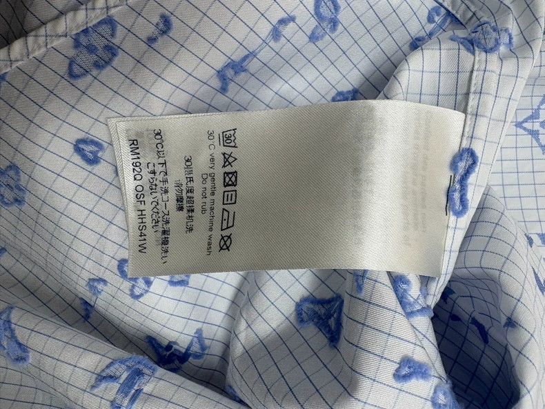 Louis Vuitton Louis Vuitton Blue Printed Long Sleeve Shirt-yf Size US L / EU 52-54 / 3 - 7 Thumbnail