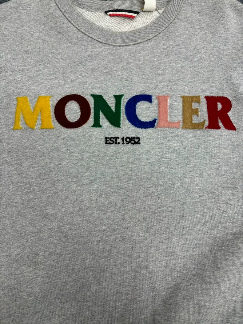 Moncler Genius Moncler Genius Gray Logo Sweatshirt Size L-yf Size US L / EU 52-54 / 3 - 3 Thumbnail