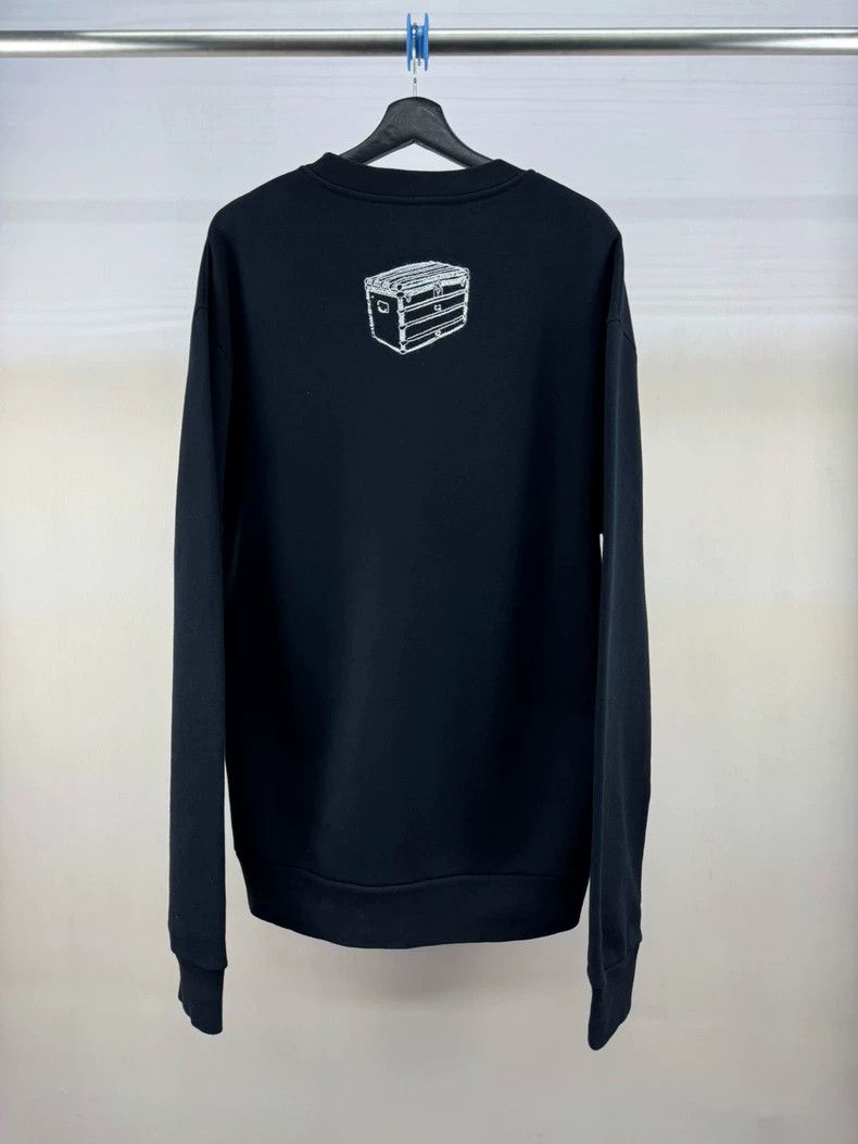 Louis Vuitton Louis Vuitton Black Embroidered Hoodie-yf Size US L / EU 52-54 / 3 - 2 Thumbnail