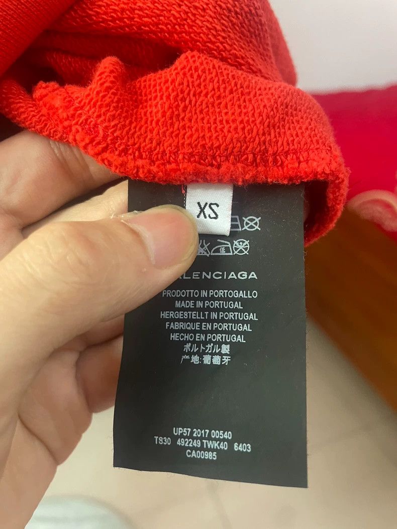 Balenciaga Red Logo Hoodie Sweatshirt-yf