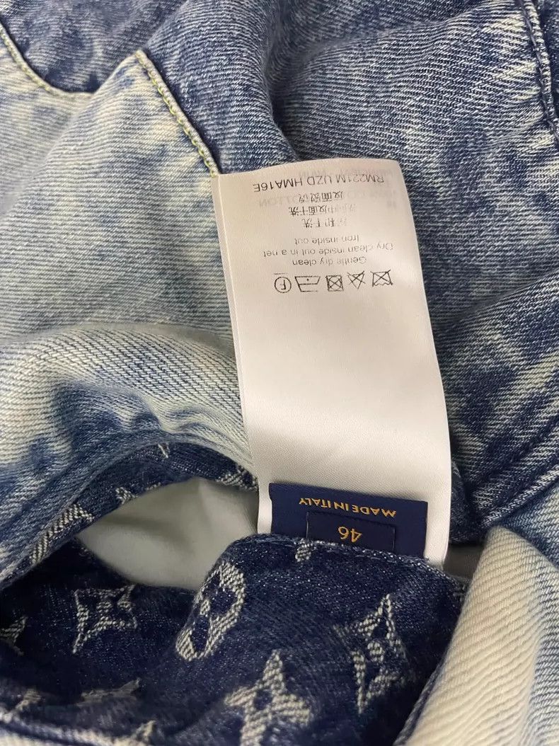 Louis Vuitton Louis Vuitton Denim Jacket with Logo Print-yf Size US M / EU 48-50 / 2 - 4 Thumbnail