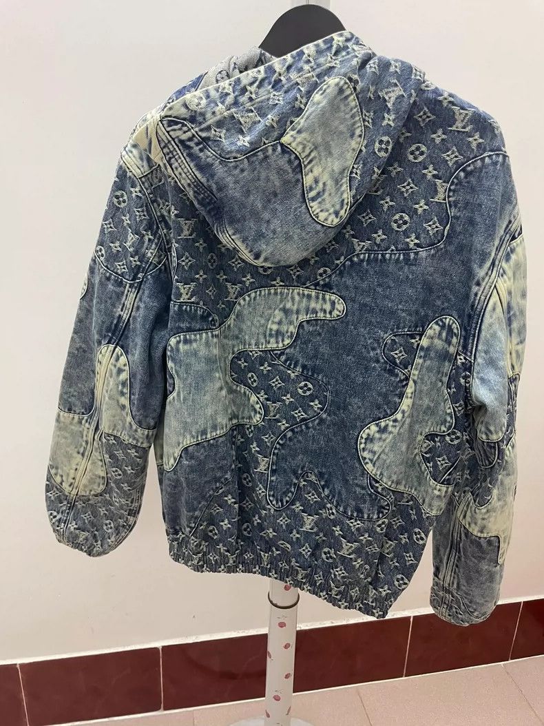 Louis Vuitton Louis Vuitton Denim Jacket with Logo Print-yf Size US M / EU 48-50 / 2 - 2 Thumbnail