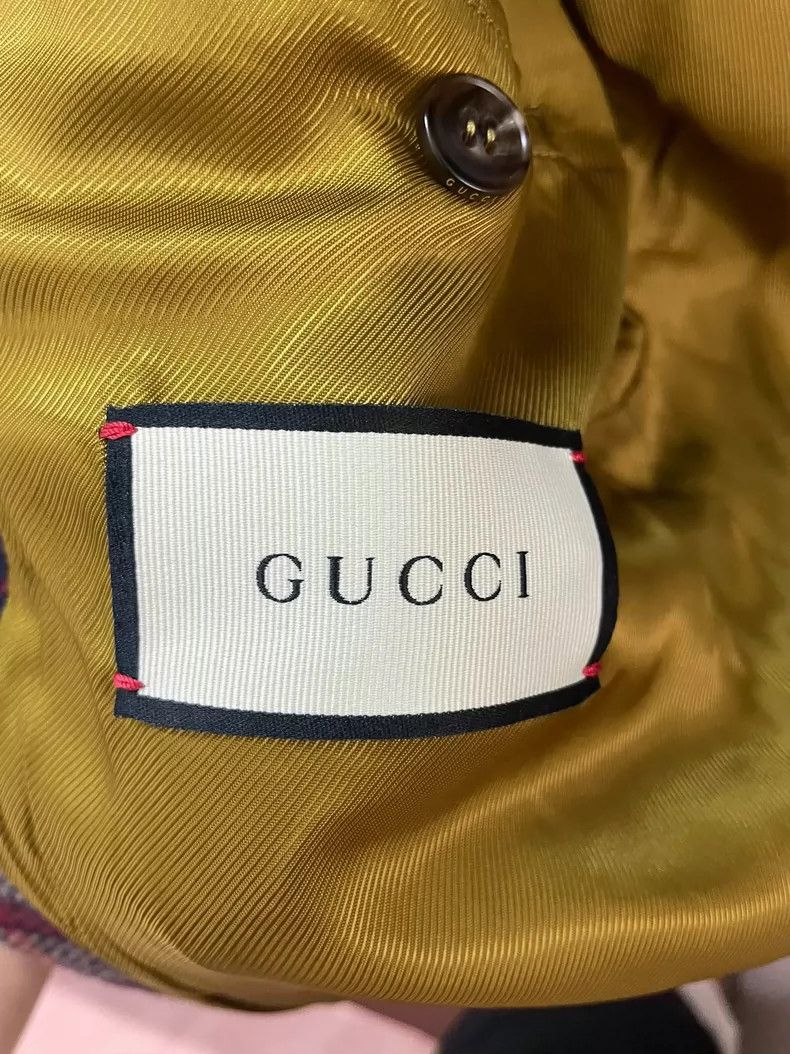 Gucci Gucci Plaid Wool Jacket with Logo-yf Size US L / EU 52-54 / 3 - 4 Thumbnail
