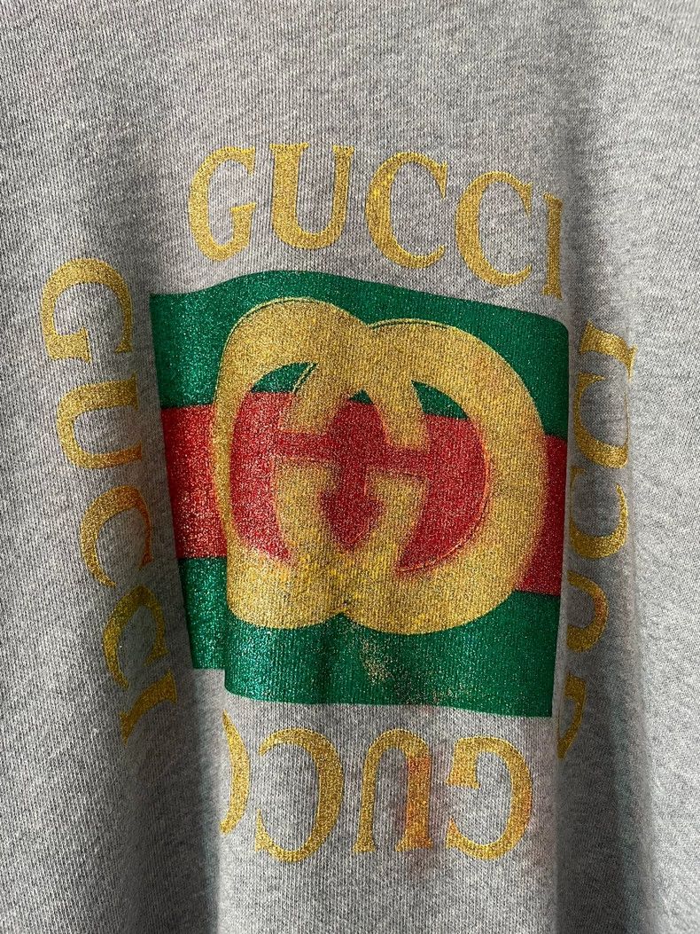 Gucci Gucci Glitter Logo Sweatshirt-yf Size US M / EU 48-50 / 2 - 2 Thumbnail