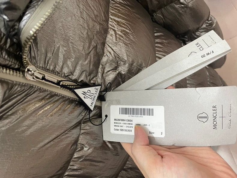 Moncler Genius Moncler Rick Owens Silver Long Down Jacket-yf Size US M / EU 48-50 / 2 - 5 Thumbnail