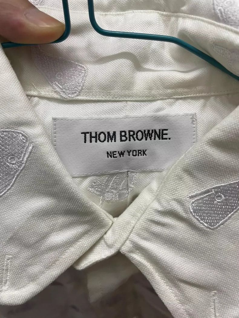 Thom Browne Cute Dolphin Turtle Embroidered Shirt-yf Size US S / EU 44-46 / 1 - 4 Thumbnail