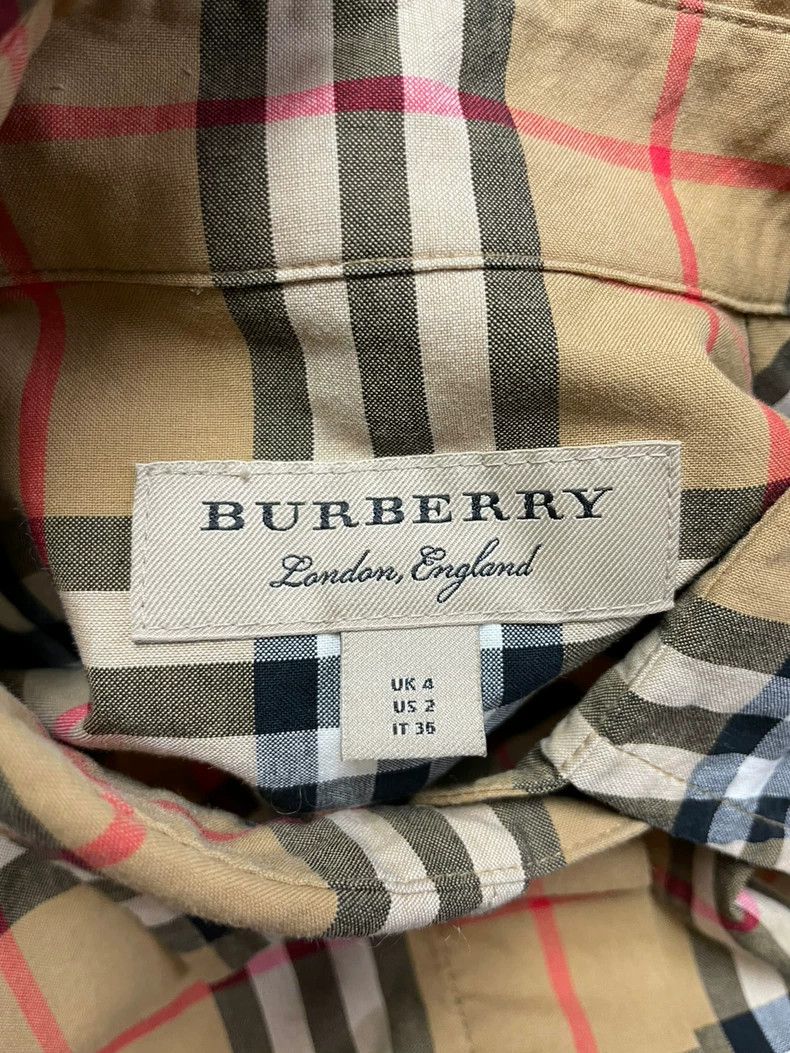 Burberry Burberry Black Silk Check Shirt UK4 Size-yf Size US XS / EU 42 / 0 - 2 Thumbnail