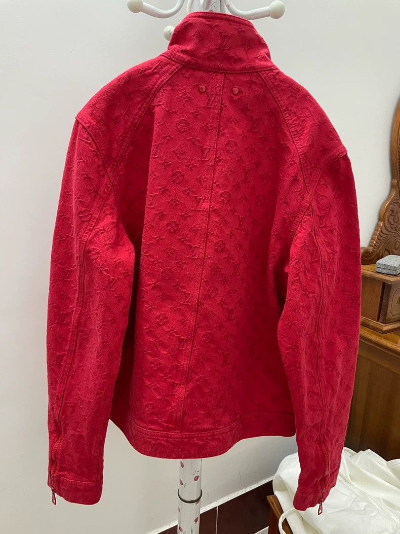 Louis Vuitton Louis Vuitton Red Logo Jacket Outerwear-yf Size US L / EU 52-54 / 3 - 2 Thumbnail