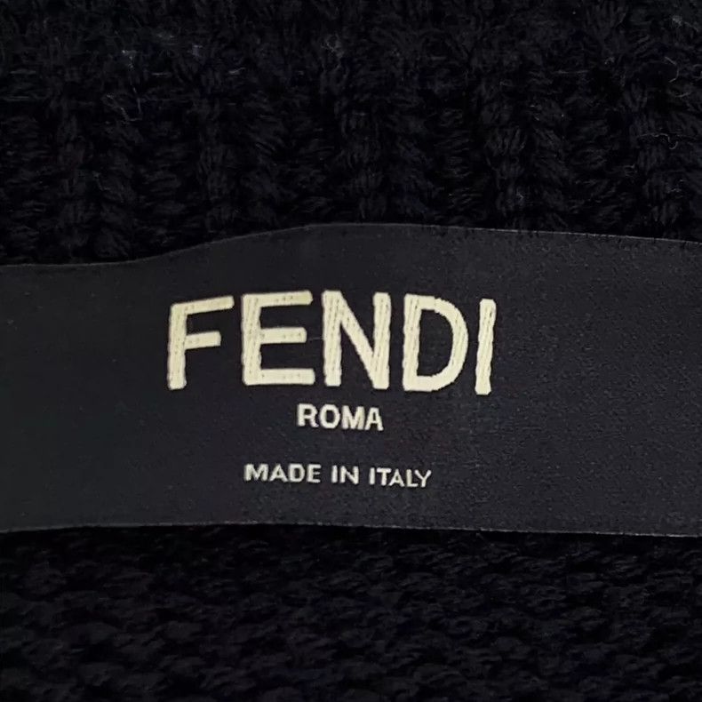 Fendi Fendi Black Logo Knit Long Sleeve Sweater-yf Size US L / EU 52-54 / 3 - 6 Thumbnail