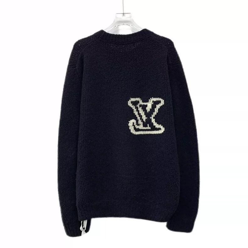 Louis Vuitton Louis Vuitton Black Logo Knit Sweater M-yf Size US M / EU 48-50 / 2 - 2 Thumbnail