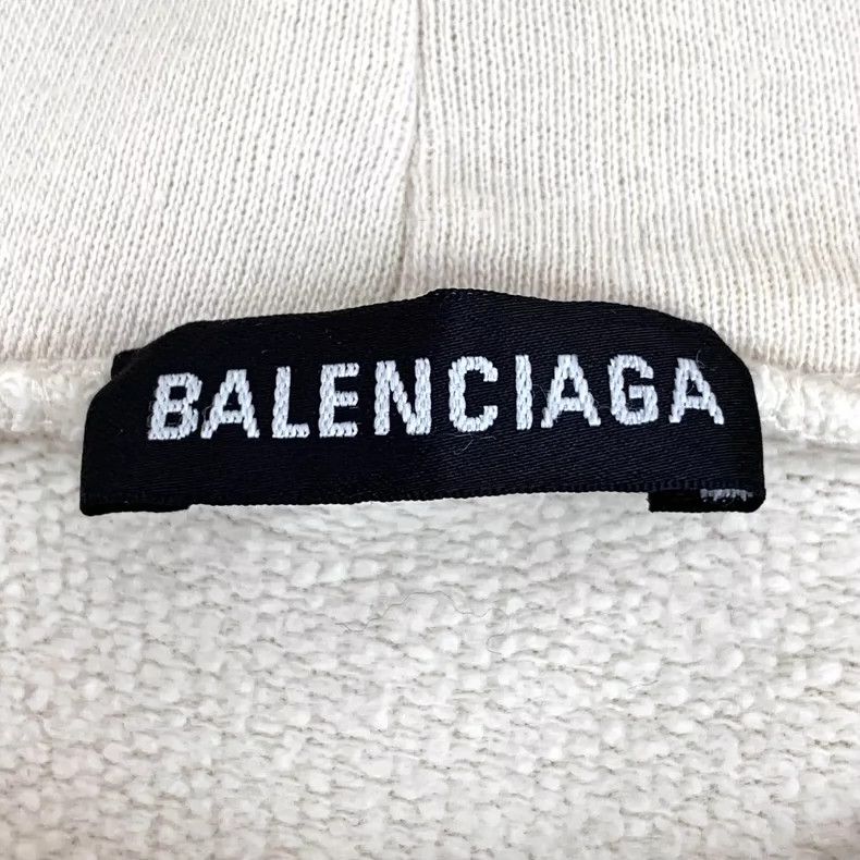Balenciaga Balenciaga Logo Hooded Long Sleeve Sweatshirt-yf Size US M / EU 48-50 / 2 - 5 Thumbnail
