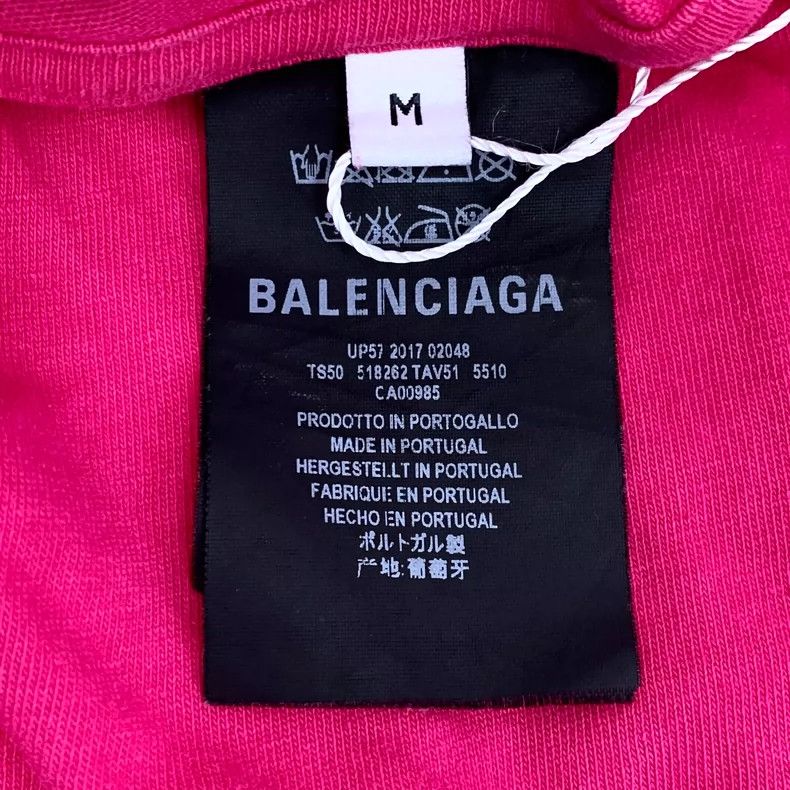 Balenciaga Balenciaga Pink Logo Round Neck Short Sleeve T-Shirt-yf Size US M / EU 48-50 / 2 - 7 Thumbnail