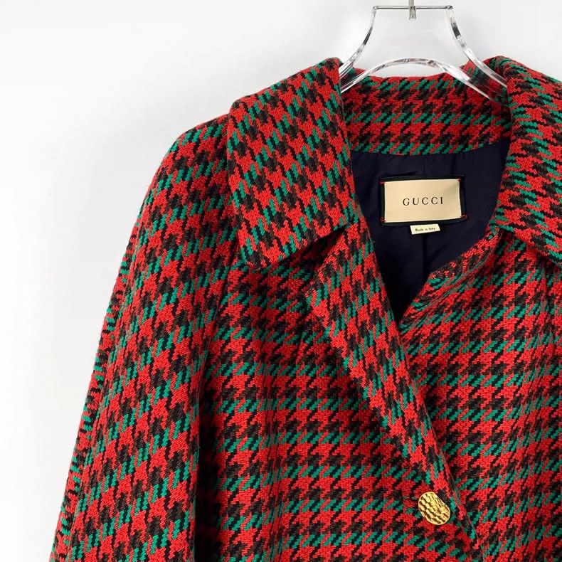 Gucci Gucci Color Block Wool Coat with Button Closure-yf Size US S / EU 44-46 / 1 - 3 Thumbnail
