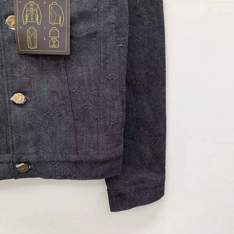 Louis Vuitton Louis Vuitton Denim Jacket Gray Black Pattern-yf Size US L / EU 52-54 / 3 - 4 Thumbnail