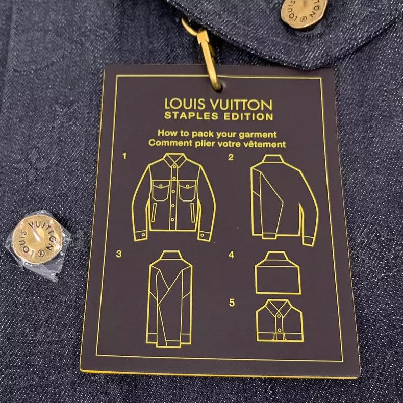 Louis Vuitton Louis Vuitton Denim Jacket Gray Black Pattern-yf Size US L / EU 52-54 / 3 - 5 Thumbnail