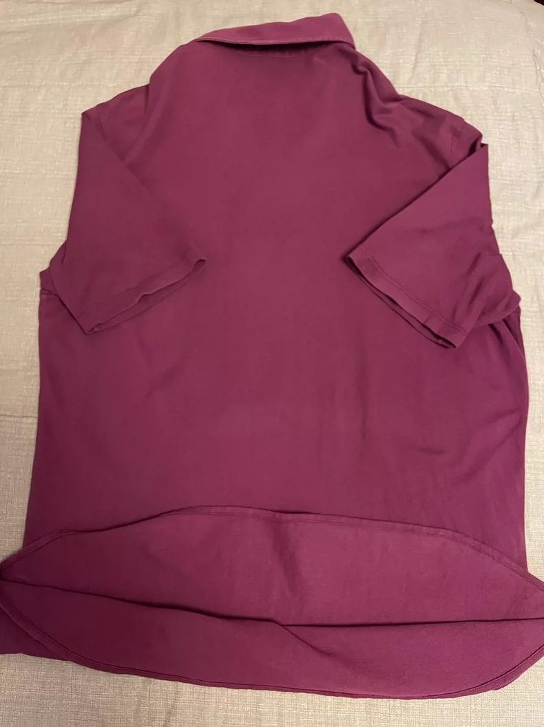 Ermenegildo Zegna Loro Piana Purple Short Sleeve Polo Shirt-yf Size US L / EU 52-54 / 3 - 2 Thumbnail
