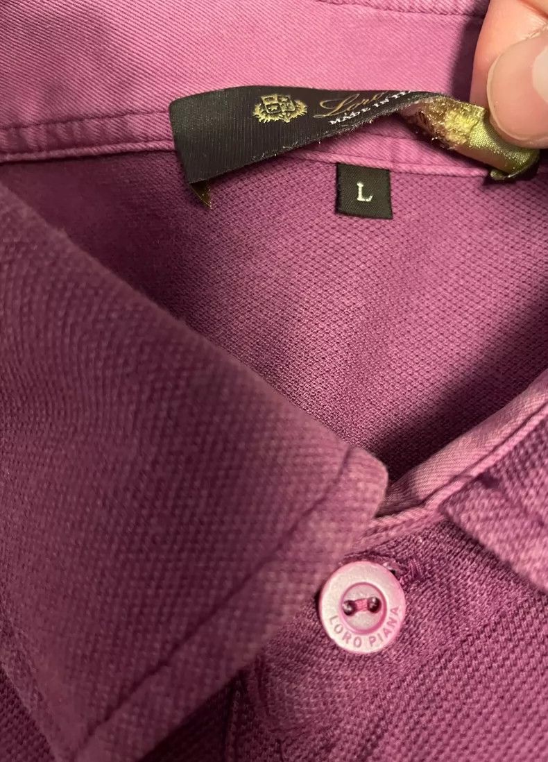 Ermenegildo Zegna Loro Piana Purple Short Sleeve Polo Shirt-yf Size US L / EU 52-54 / 3 - 4 Thumbnail