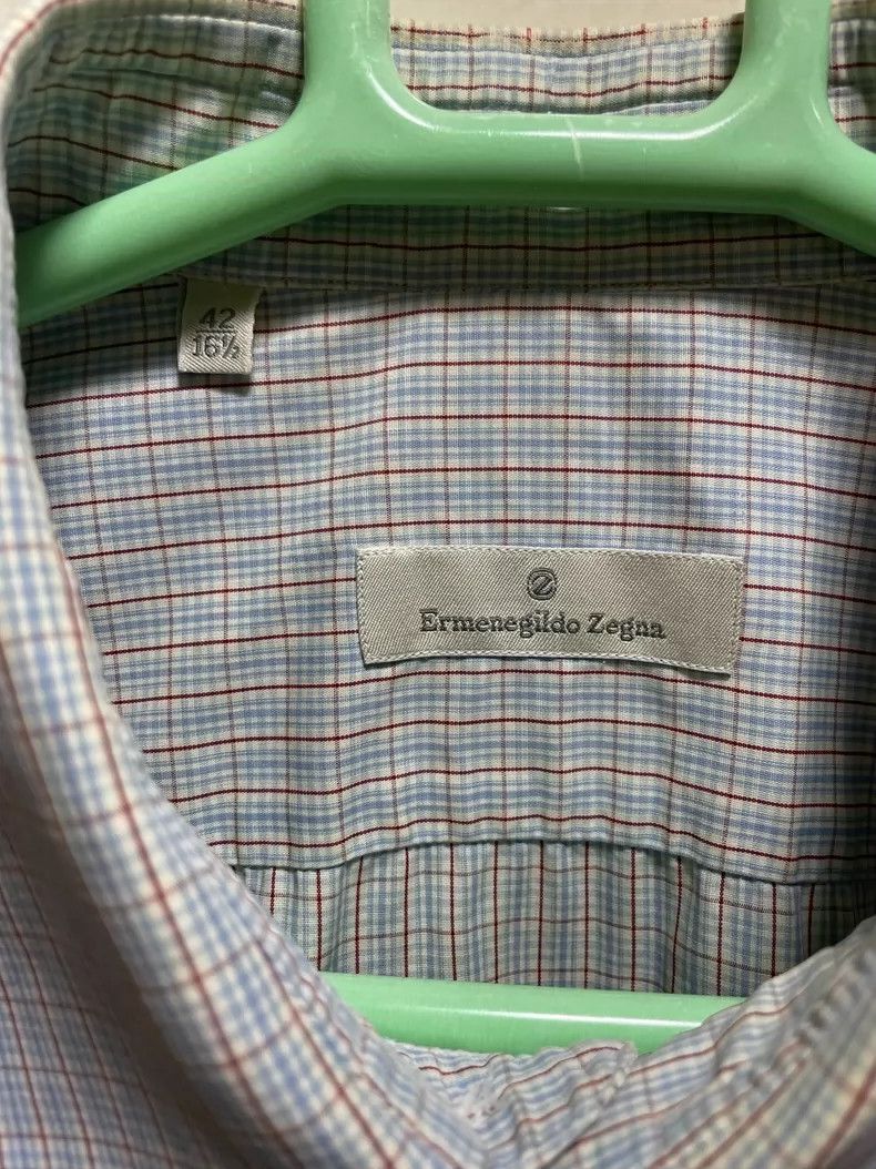 Ermenegildo Zegna Ermenegildo Zegna Short Sleeve Check Shirt-yf Size US L / EU 52-54 / 3 - 3 Thumbnail