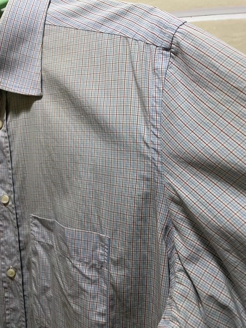 Ermenegildo Zegna Ermenegildo Zegna Short Sleeve Check Shirt-yf Size US L / EU 52-54 / 3 - 5 Thumbnail