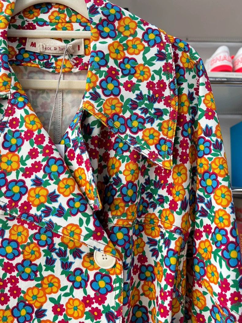 Marni Marni Colorful Floral Print Trench Jacket-yf Size US M / EU 48-50 / 2 - 2 Thumbnail