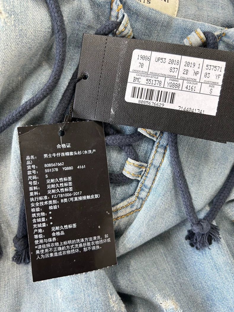 Saint Laurent Paris Saint Laurent Hooded Cotton Denim Shirt-yf Size US S / EU 44-46 / 1 - 5 Thumbnail