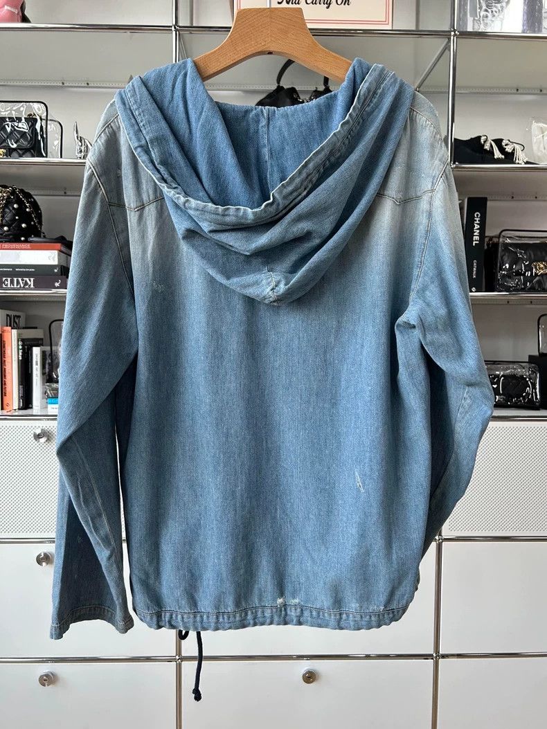 Saint Laurent Paris Saint Laurent Hooded Cotton Denim Shirt-yf Size US S / EU 44-46 / 1 - 3 Thumbnail