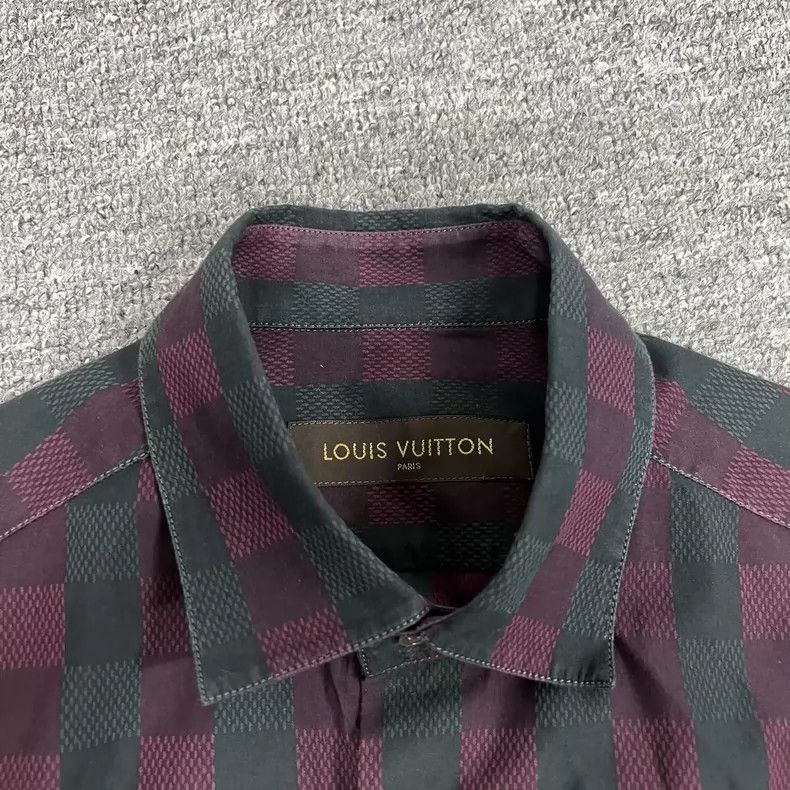 Louis Vuitton Louis Vuitton Long Sleeve Checkered Shirt-yf Size US S / EU 44-46 / 1 - 5 Thumbnail