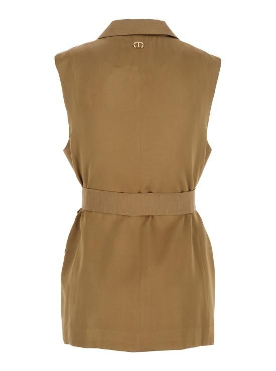 TWINSET TWINSET Women Suit Jackets 251TT227512438 Beige Size M / US 6-8 / IT 42-44 - 2 Thumbnail