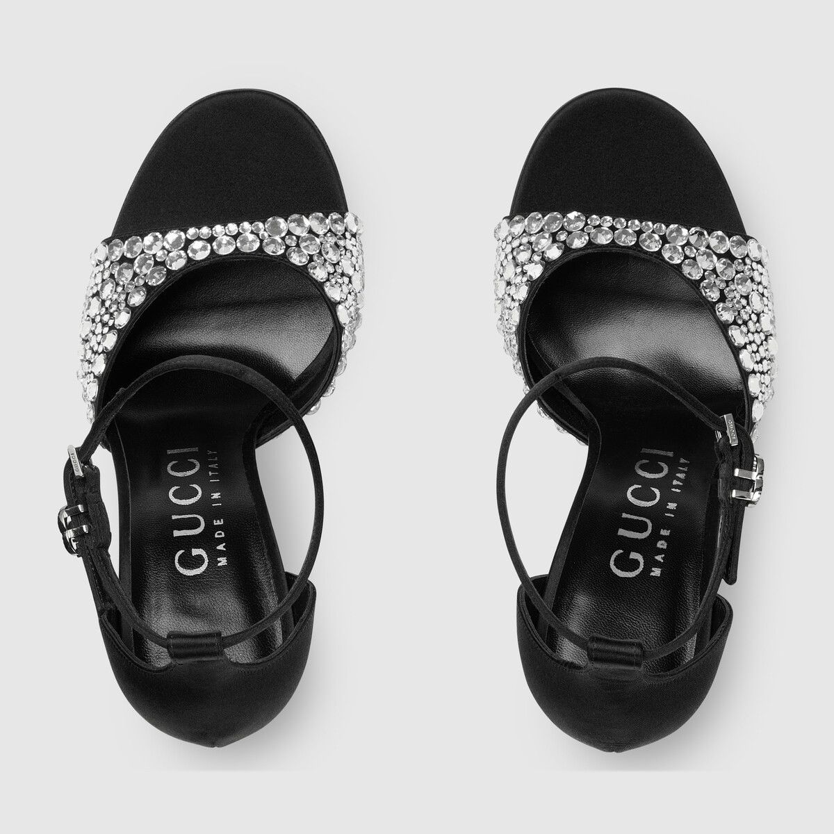 Gucci Women's high heel sandals with crystals Size US 11 / IT 41 - 4 Thumbnail