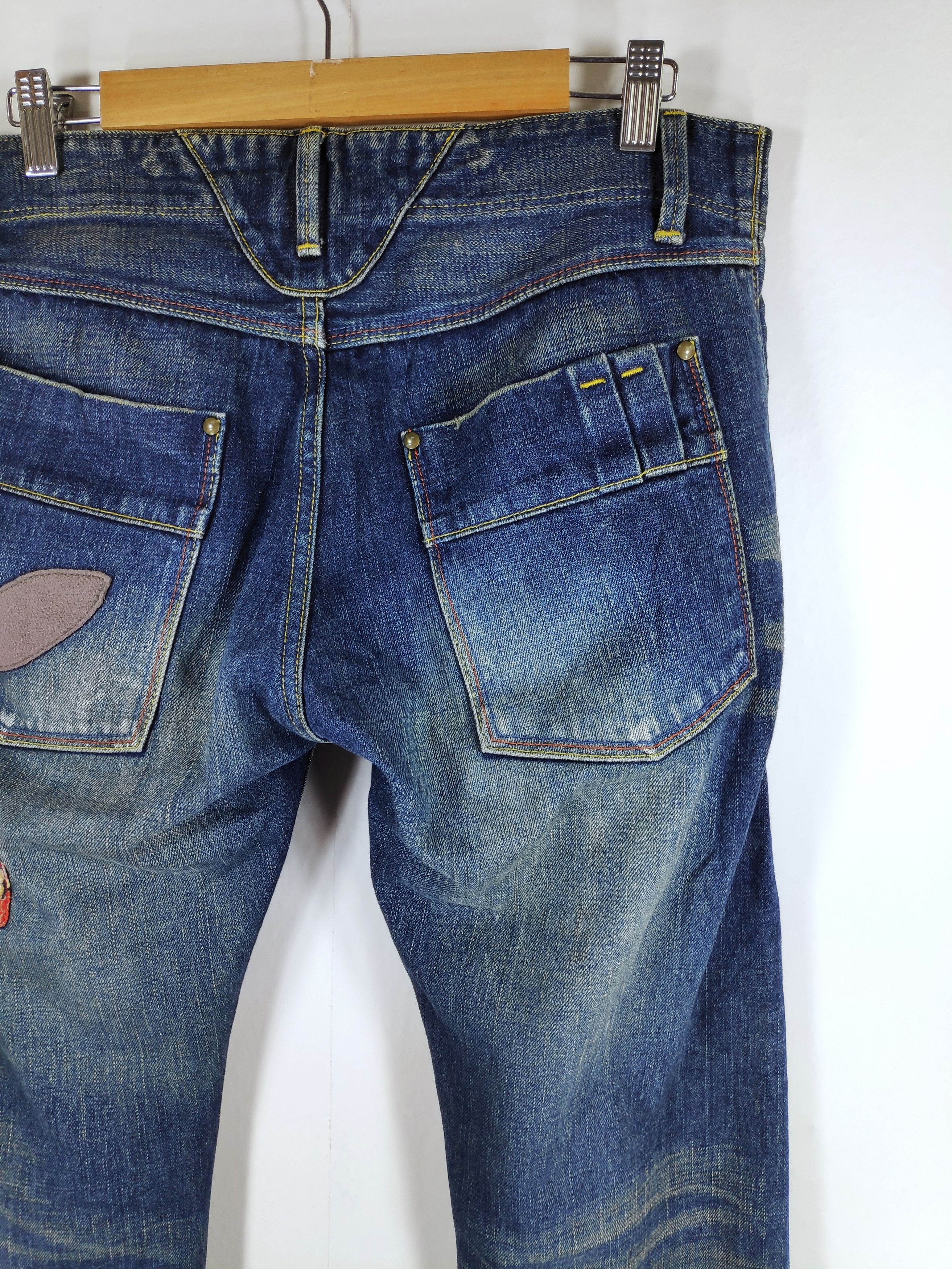 If Six Was Nine Takeo Kikuchi Faded Denim Patchwork Boro Denim Size US 32 / EU 48 - 17 Thumbnail