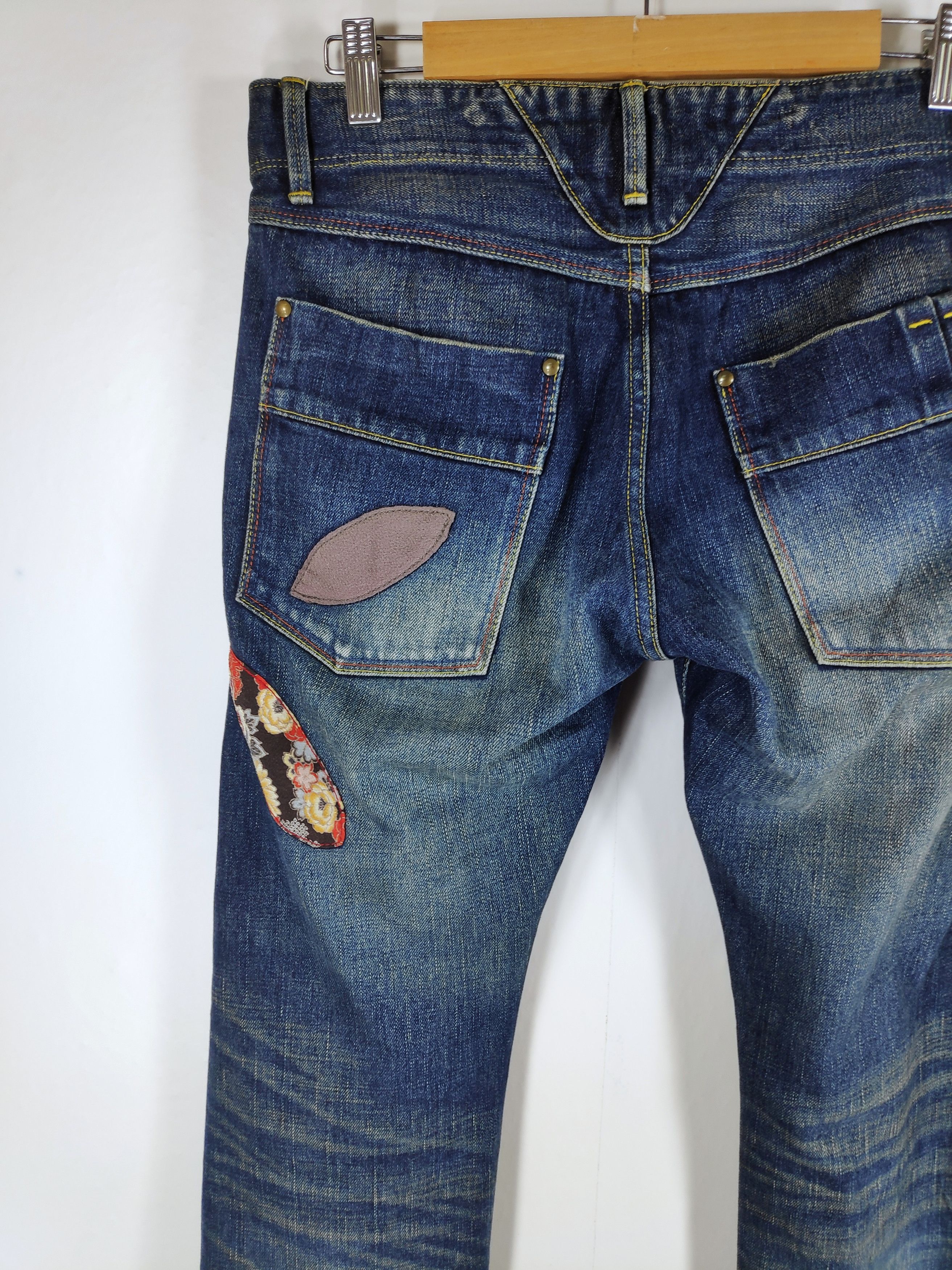 If Six Was Nine Takeo Kikuchi Faded Denim Patchwork Boro Denim Size US 32 / EU 48 - 16 Thumbnail