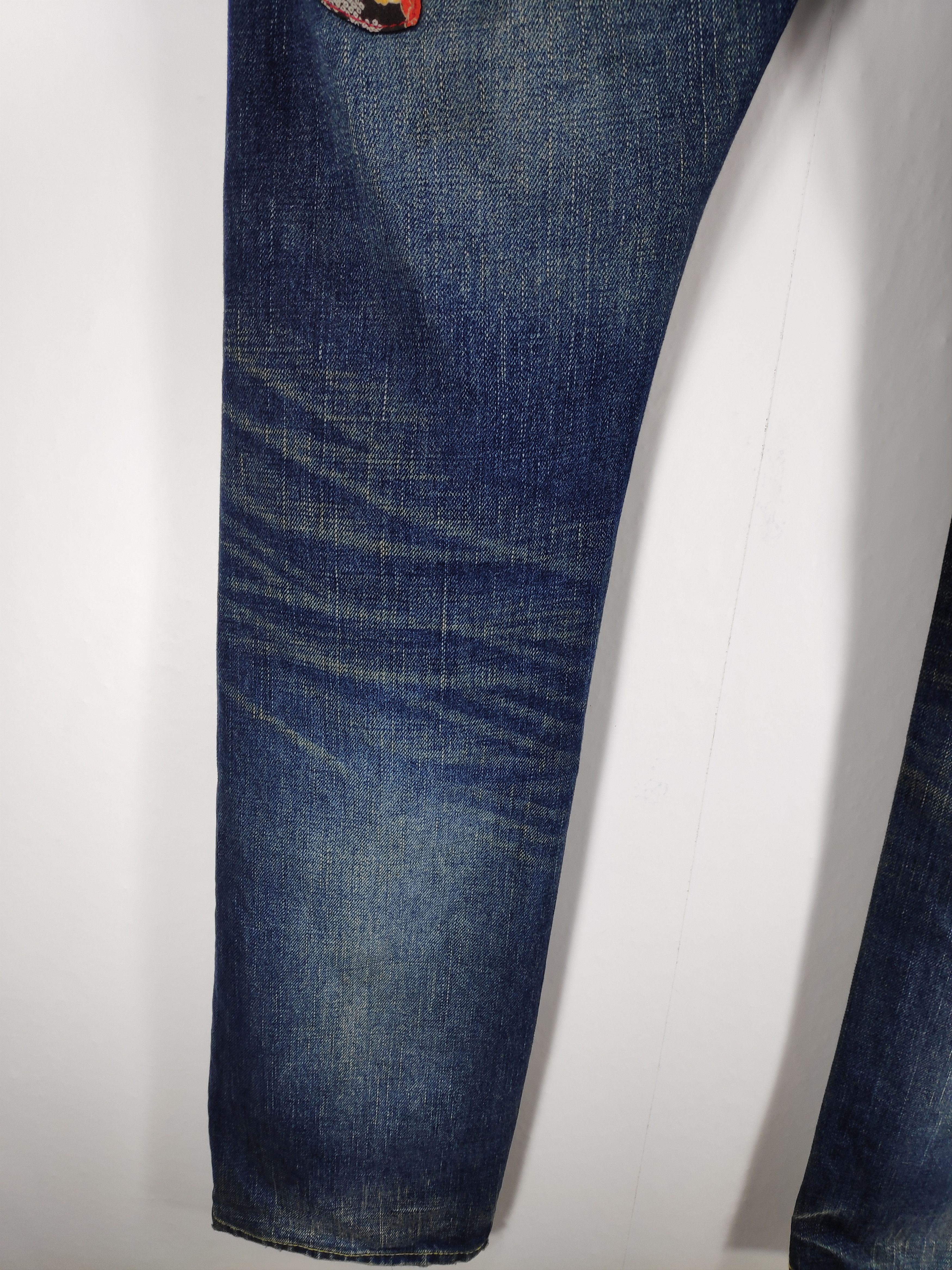 If Six Was Nine Takeo Kikuchi Faded Denim Patchwork Boro Denim Size US 32 / EU 48 - 2 Thumbnail