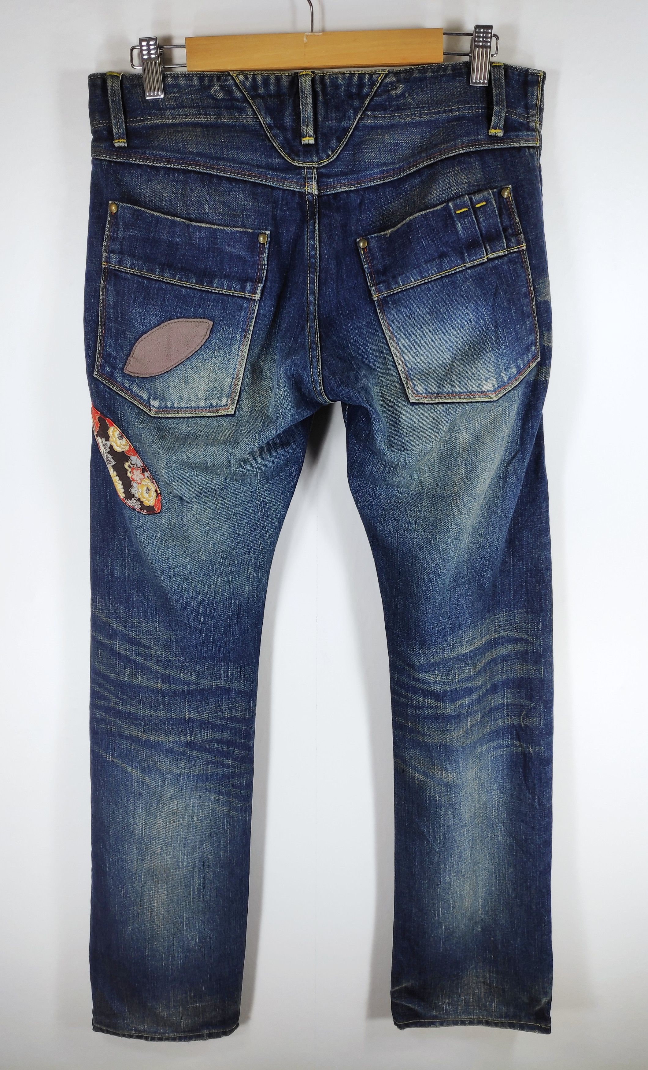 If Six Was Nine Takeo Kikuchi Faded Denim Patchwork Boro Denim Size US 32 / EU 48 - 6 Thumbnail