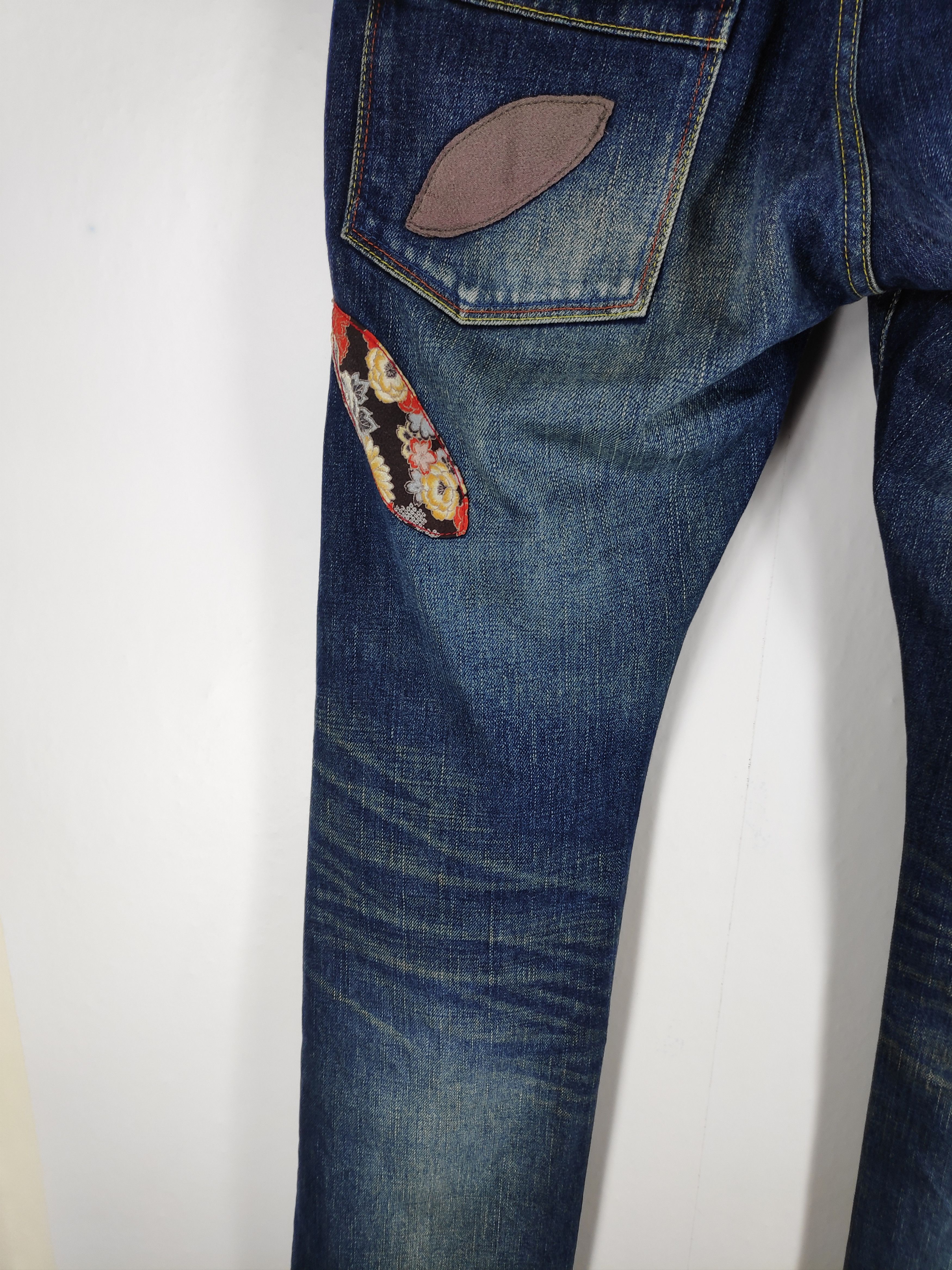 If Six Was Nine Takeo Kikuchi Faded Denim Patchwork Boro Denim Size US 32 / EU 48 - 20 Thumbnail