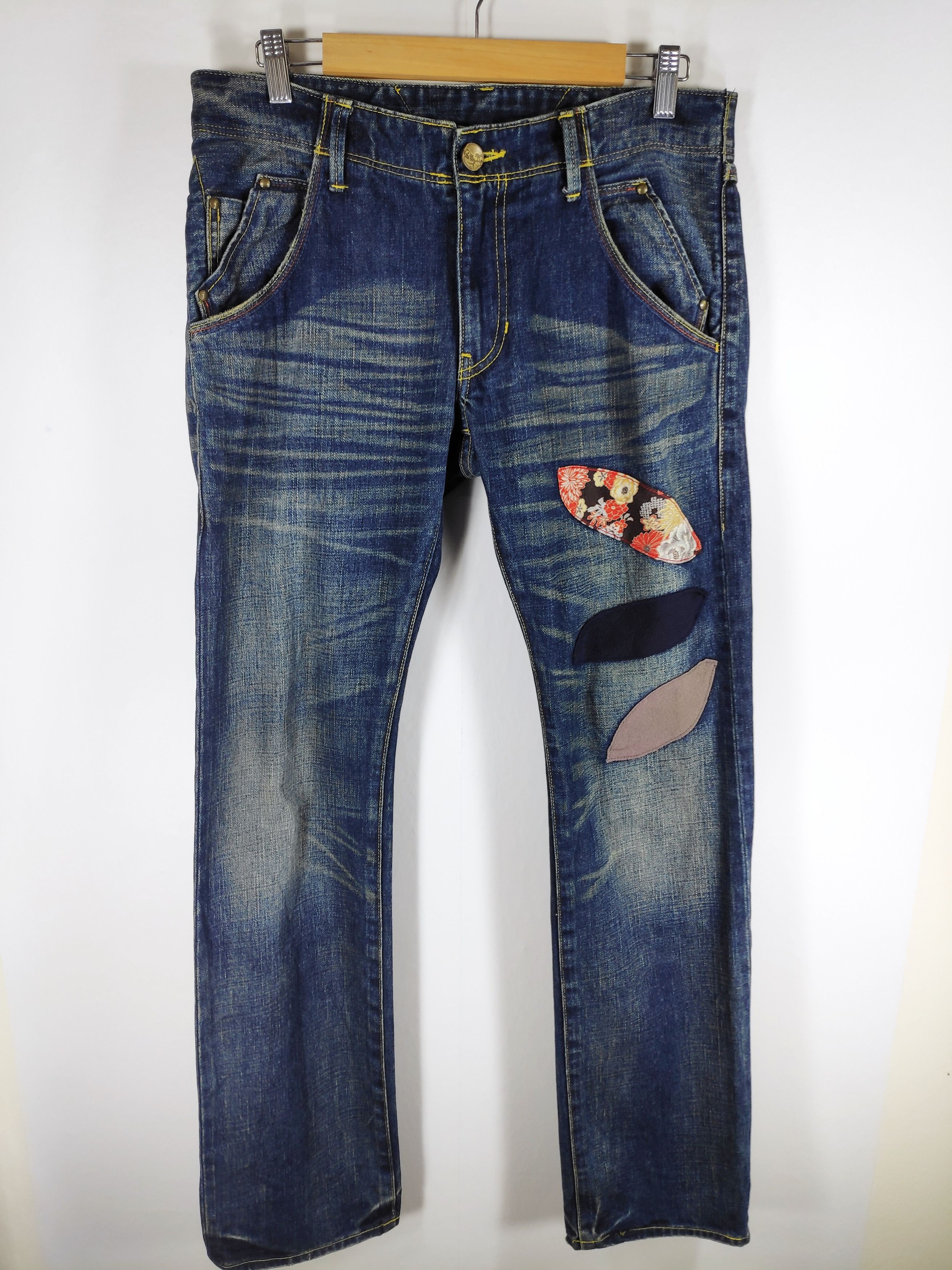 Takeo Kikuchi Faded Denim Patchwork Boro Denim