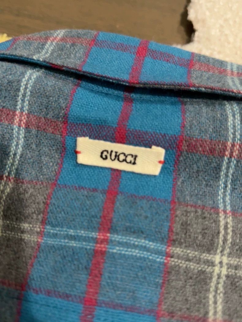 Gucci Gucci Red Tiger Embroidery Plaid Jacket-yf Size US M / EU 48-50 / 2 - 5 Thumbnail