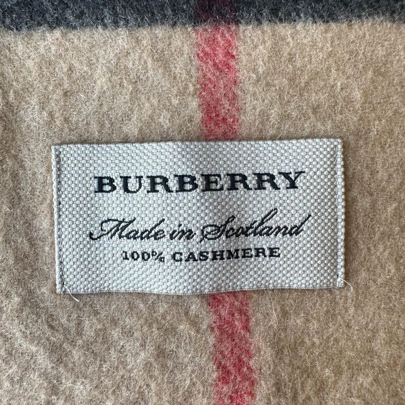 Burberry Burberry Fringe Plaid Cashmere Scarf-yf Size ONE SIZE - 4 Thumbnail