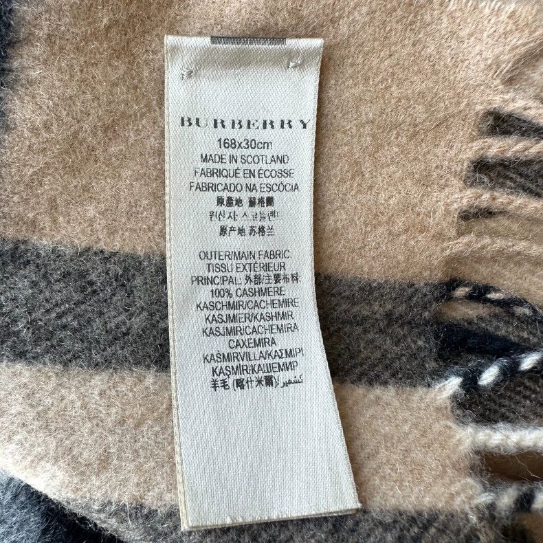 Burberry Burberry Fringe Plaid Cashmere Scarf-yf Size ONE SIZE - 5 Thumbnail
