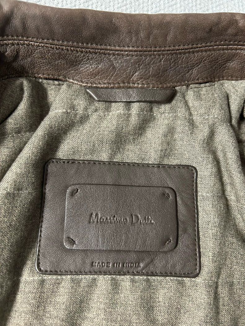 Massimo Osti Massimo Dutti Men's Sheepskin Leather Flight Jacket-yf Size US L / EU 52-54 / 3 - 3 Thumbnail