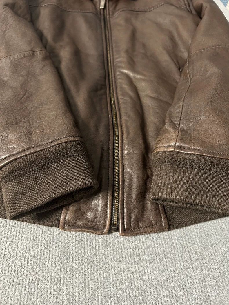 Massimo Osti Massimo Dutti Men's Sheepskin Leather Flight Jacket-yf Size US L / EU 52-54 / 3 - 6 Thumbnail