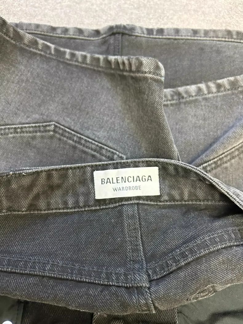 Balenciaga Balenciaga Low Waist Denim Skirt in Black-yf Size US 36 / EU 52 - 3 Thumbnail