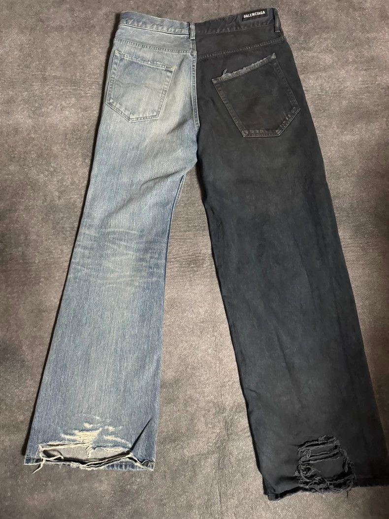 Balenciaga Balenciaga Fall Fiffy Drawstring Denim Pants-yf Size US 26 / EU 42 - 2 Thumbnail