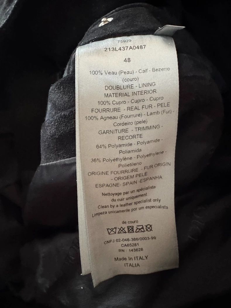 Dior DIOR Black Leather Short Jacket With Collar-yf Size US L / EU 52-54 / 3 - 4 Thumbnail